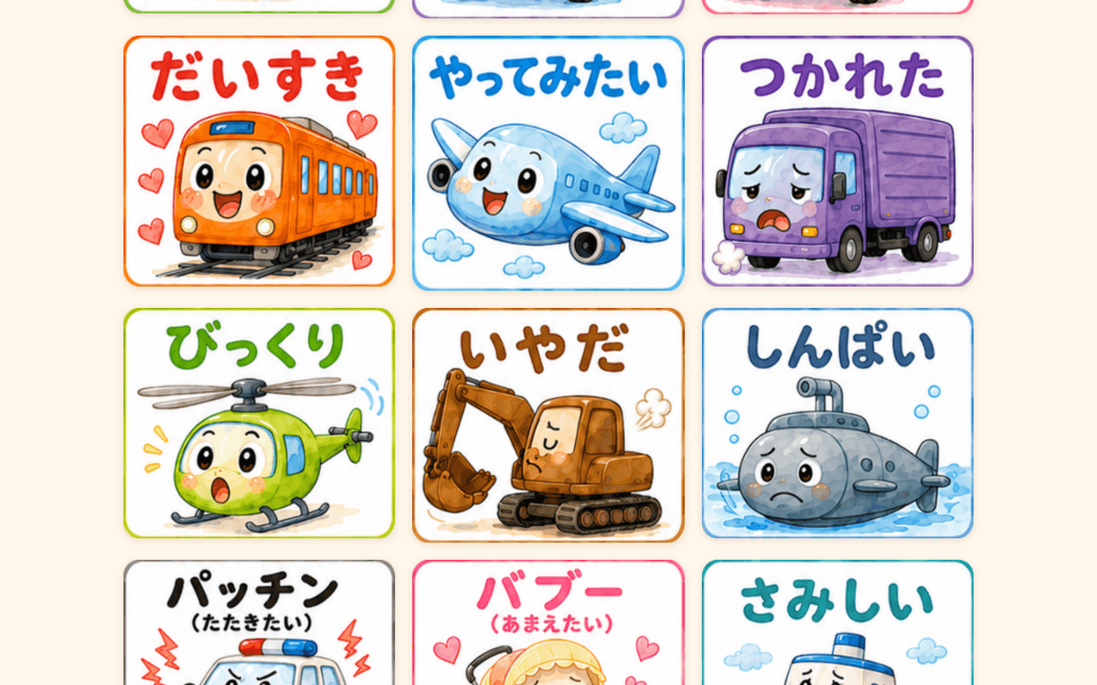 感情カード 〜乗り物〜 スクリーンショット 2